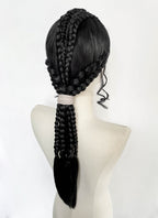 Star Wars: The Mandalorian Koska Reeves Yaki Black Braided 13" x 6" Lace Top Synthetic Wig LF2523