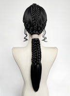 Star Wars: The Mandalorian Koska Reeves Yaki Black Braided 13" x 6" Lace Top Synthetic Wig LF2523
