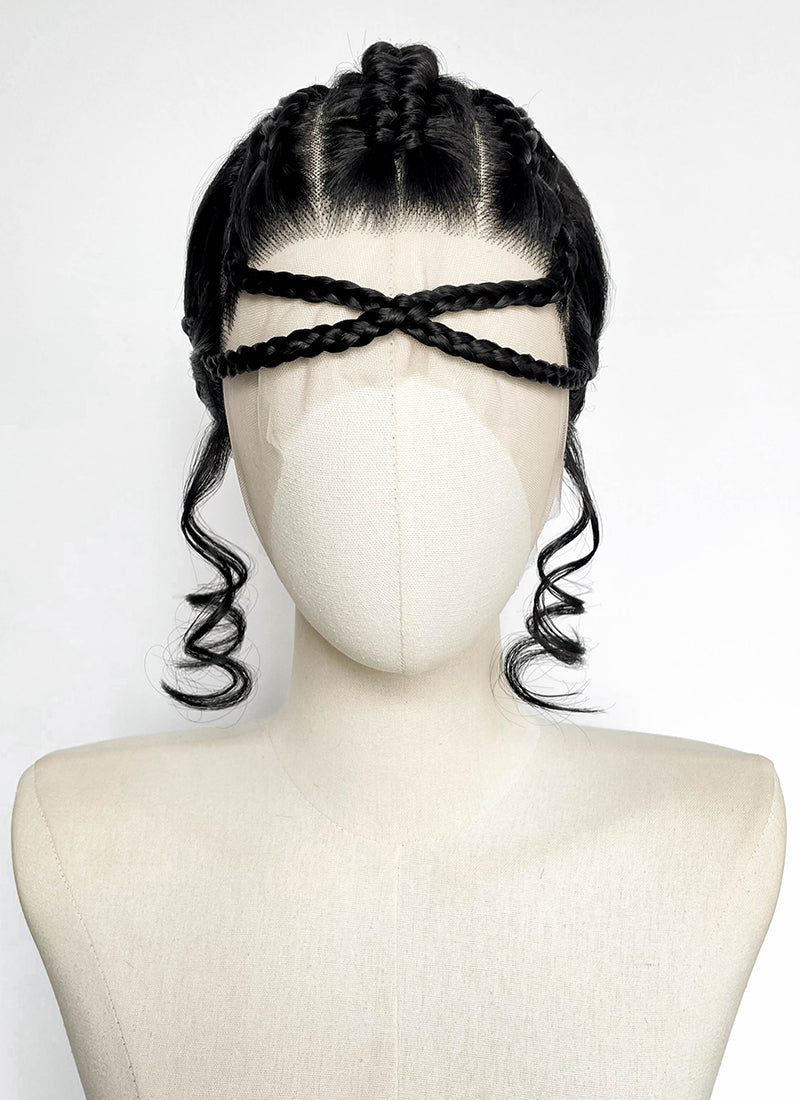 Star Wars: The Mandalorian Koska Reeves Yaki Black Braided 13" x 6" Lace Top Synthetic Wig LF2523