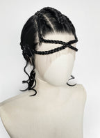 Star Wars: The Mandalorian Koska Reeves Yaki Black Braided 13" x 6" Lace Top Synthetic Wig LF2523