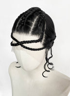 Star Wars: The Mandalorian Koska Reeves Yaki Black Braided 13" x 6" Lace Top Synthetic Wig LF2523