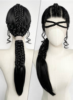 Star Wars: The Mandalorian Koska Reeves Yaki Black Braided 13" x 6" Lace Top Synthetic Wig LF2523