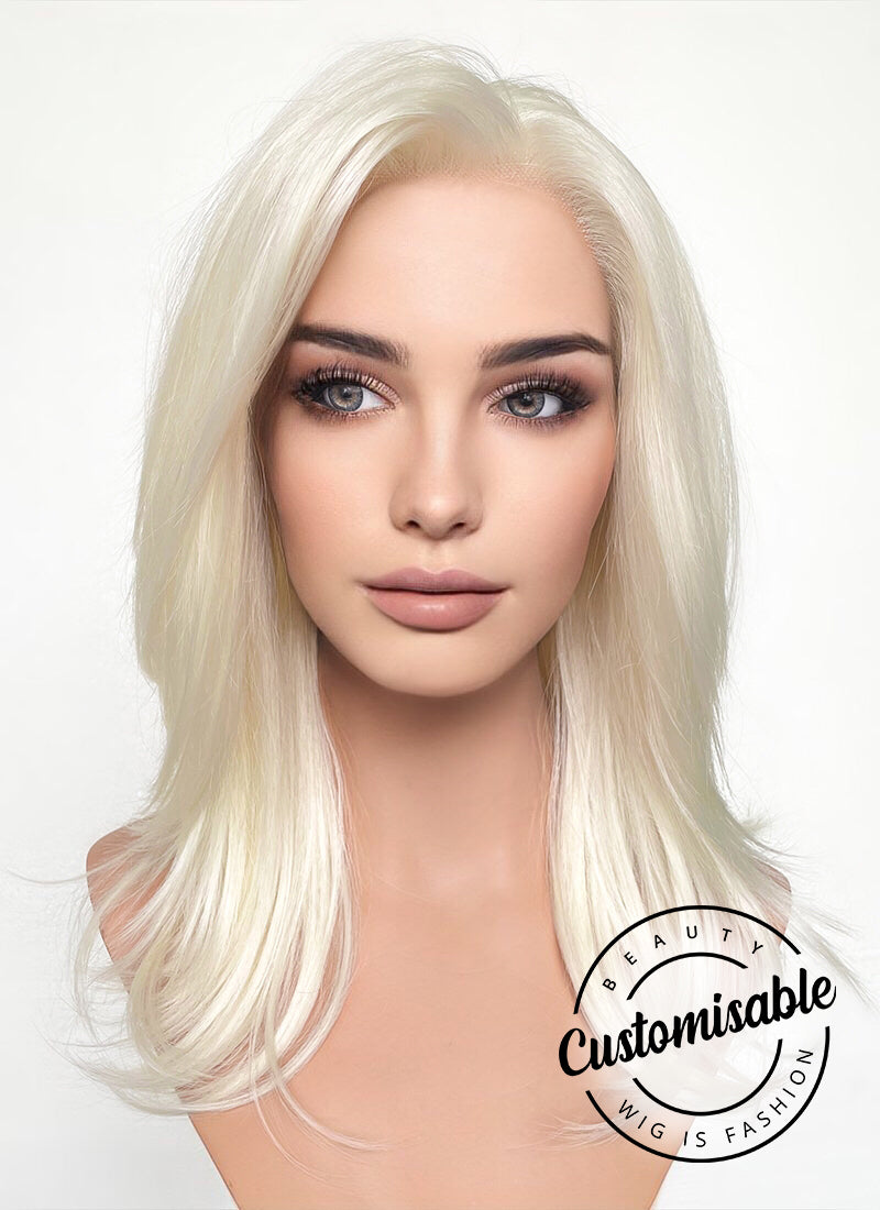 Straight Light Blonde Bob Lace Wig CLF269 (Customisable)