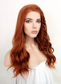 Marvel Black Widow Black Widow Ginger Wavy Lace Front Synthetic Wig LF3229