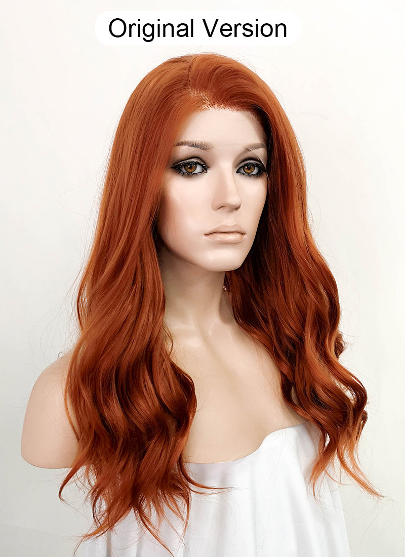 Black Widow Black Widow Ginger Wavy Lace Front Synthetic Wig LF3229