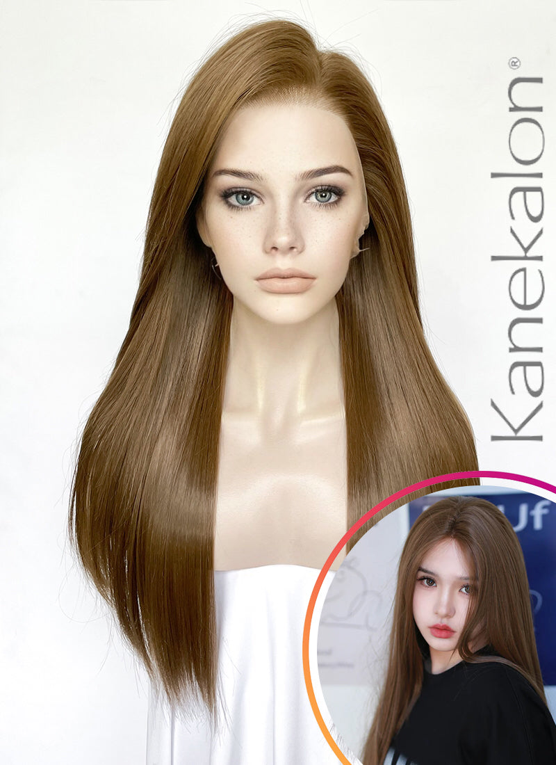 Brunette Straight Lace Front Kanekalon Synthetic Wig LF3238