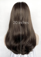 Fallout Lucy Maclean Brown Curtain Bangs Wavy Lace Front Synthetic Wig LF3290A