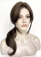 Fallout Lucy Maclean Brown Curtain Bangs Wavy Lace Front Synthetic Wig LF3290A
