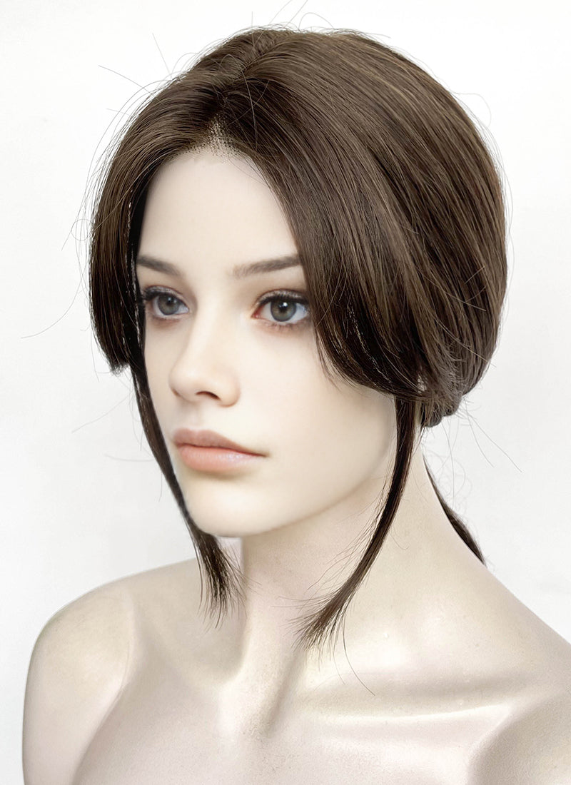 Fallout Lucy Maclean Brown Curtain Bangs Wavy Lace Front Synthetic Wig LF3290A