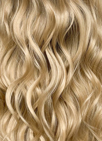 Balayage Blonde With Brown Roots Wavy Kanekalon Lace Front Synthetic Wig LF3306