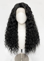 Moana Natural Black Curly Lace Front Synthetic Hair Wig LF3358