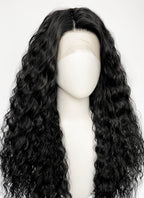 Moana Natural Black Curly Lace Front Synthetic Hair Wig LF3358