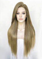 Brown Blonde Ombre Straight Lace Front Synthetic Wig LF3362