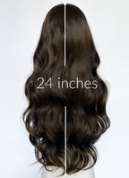 Brunette Wavy Lace Front Synthetic Wig LF3374