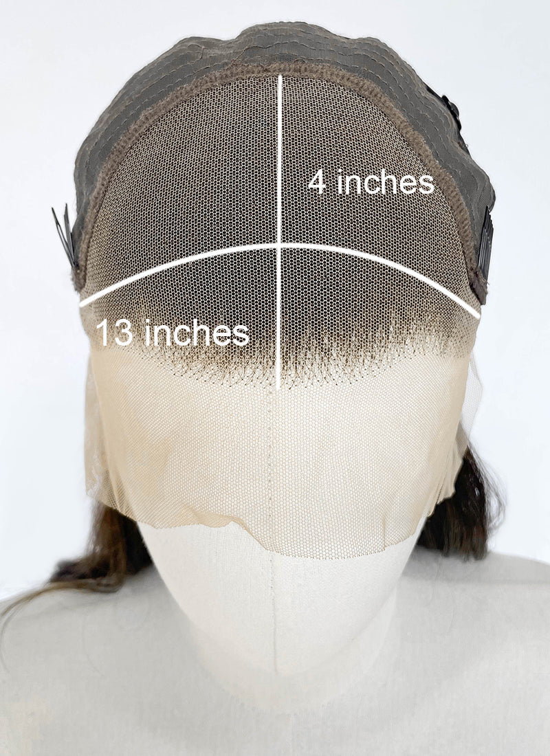 Brunette Wavy Lace Front Synthetic Wig LF3374