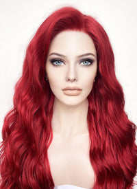 Wavy Red Lace Front Synthetic Wig LF355