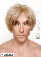 Resident Evil 4 Leon S. Kennedy Brunette Blonde Straight Lace Front Kanekalon Synthetic Men's Wig LF6009