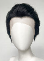 Like a Dragon Kazuma Kiryu Straight Slicked Back Black Lace Front Synthetic Men's Wig LF6010B