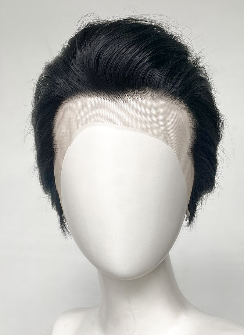 Like a Dragon Kazuma Kiryu Straight Slicked Back Black Lace Front Synthetic Men's Wig LF6010B