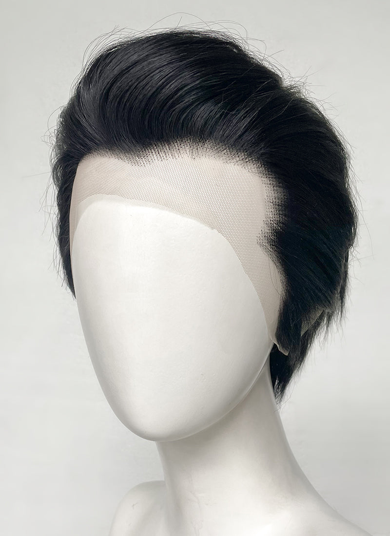 Like a Dragon Kazuma Kiryu Straight Slicked Back Black Lace Front Synthetic Men's Wig LF6010B