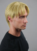 Golden Blonde Straight Lace Front Synthetic Men's Wig NM036