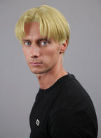 Golden Blonde Straight Lace Front Synthetic Men's Wig NM036