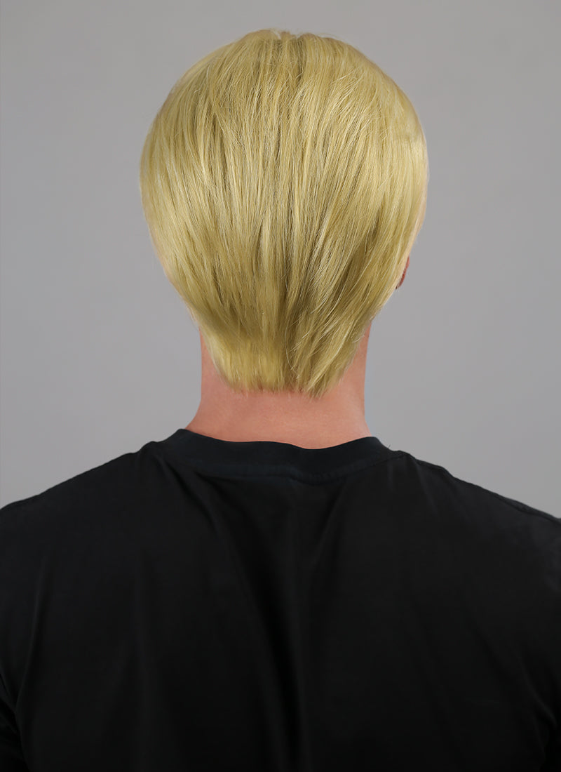 Golden Blonde Straight Lace Front Synthetic Men's Wig NM036