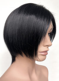 Resident Evil Ada Wong Jet Black Straight Bob Lace Front Synthetic Wig LF6038