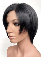 Resident Evil Ada Wong Jet Black Straight Bob Lace Front Synthetic Wig LF6038