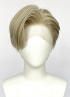 Ash Blonde Straight Lace Front Synthetic Men's Wig LF6047A