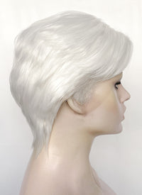 White Straight Lace Front Synthetic Men's Wig LF6047