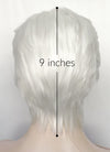 White Straight Lace Front Synthetic Men's Wig LF6047