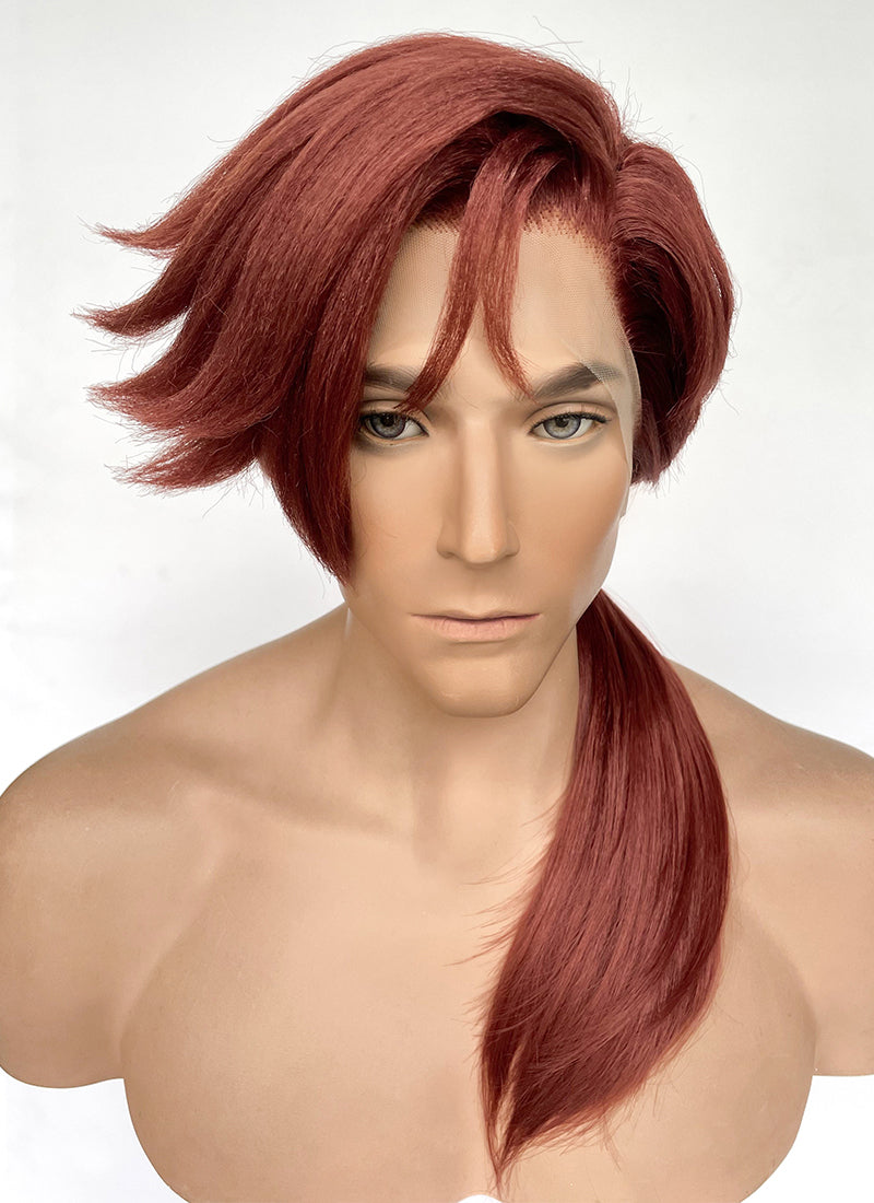X-MEN 97 Gambit Auburn Straight Yaki Lace Front Synthetic Hair Men's Wig LF6057
