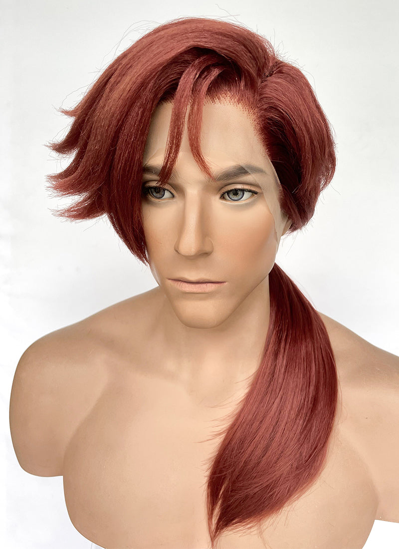 X-MEN 97 Gambit Auburn Straight Yaki Lace Front Synthetic Hair Men's Wig LF6057