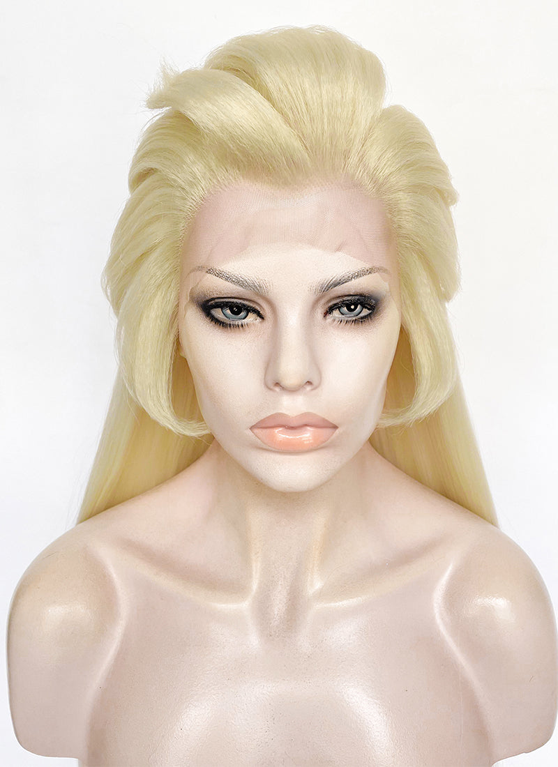 Hazbin Hotel Lilith Light Blonde Yaki Straight Lace Front Synthetic Wig LF6071