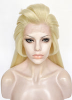 Hazbin Hotel Lilith Light Blonde Yaki Straight Lace Front Synthetic Wig LF6071