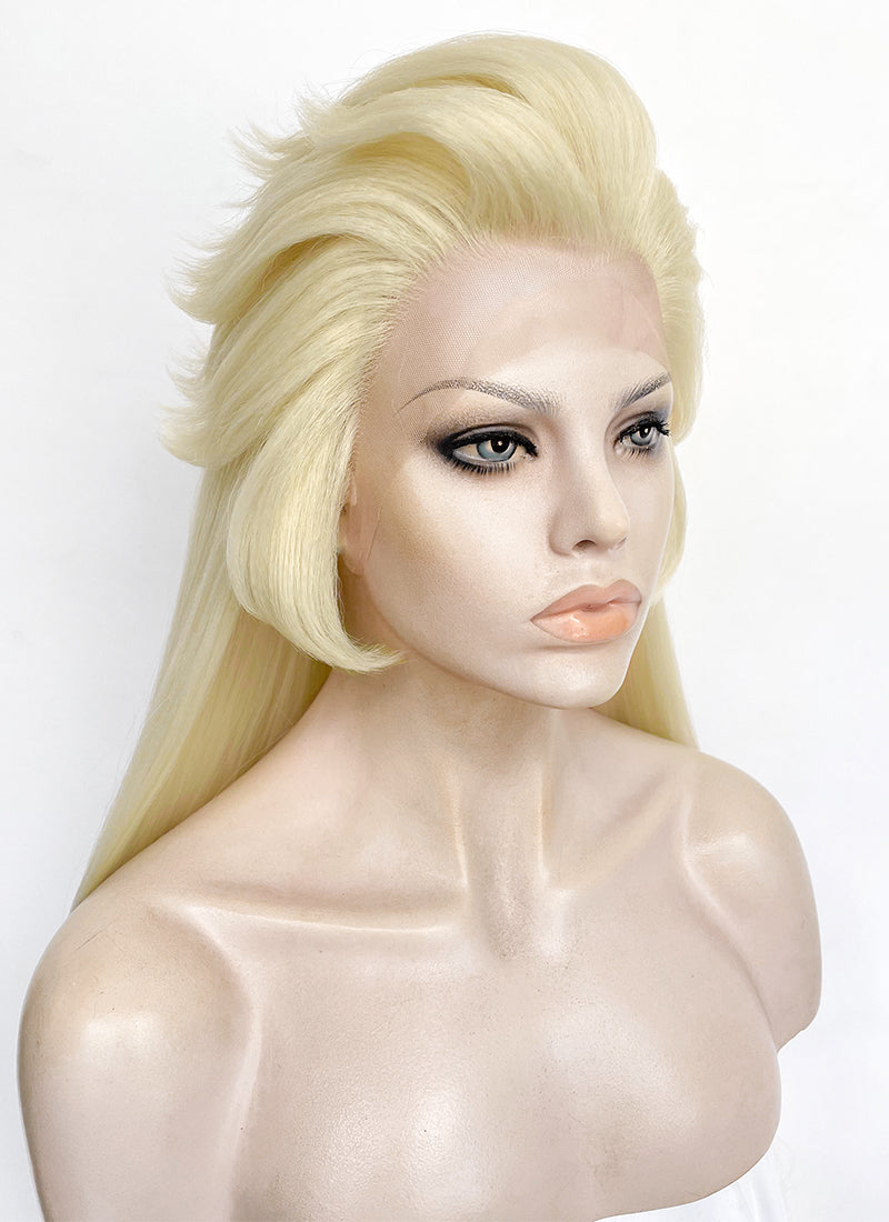 Hazbin Hotel Lilith Light Blonde Yaki Straight Lace Front Synthetic Wig LF6071