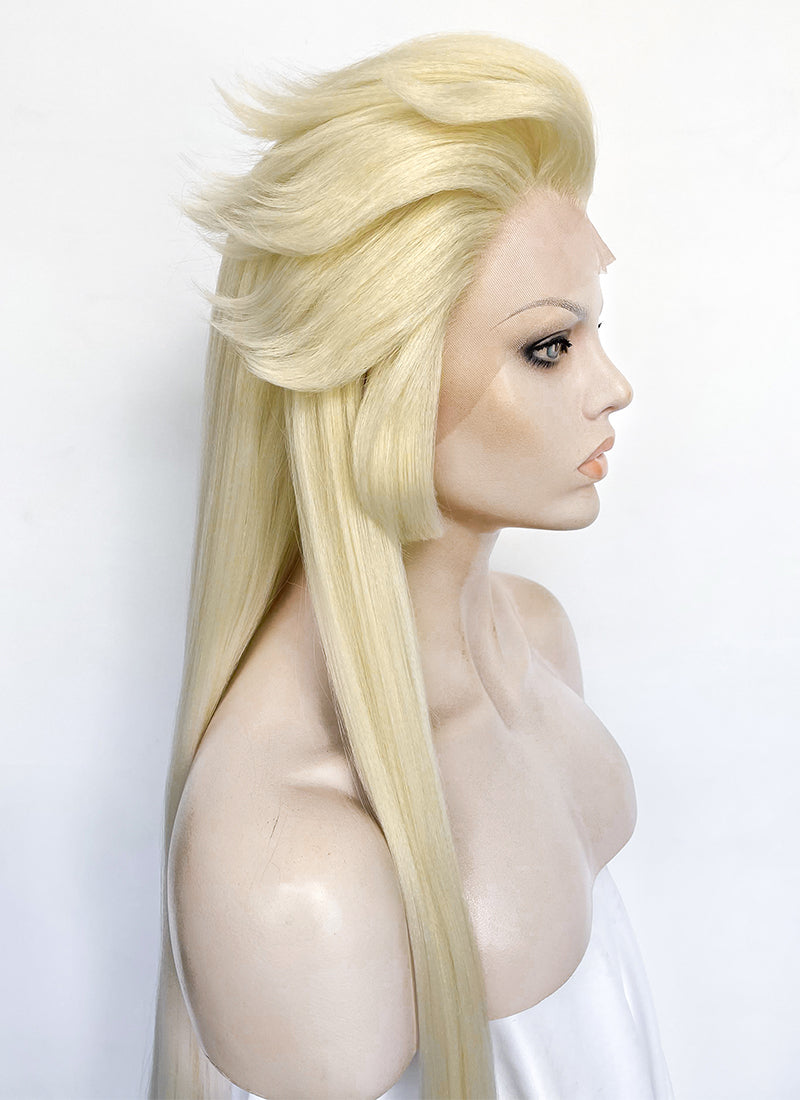Hazbin Hotel Lilith Light Blonde Yaki Straight Lace Front Synthetic Wig LF6071