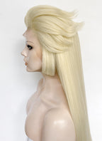 Hazbin Hotel Lilith Light Blonde Yaki Straight Lace Front Synthetic Wig LF6071