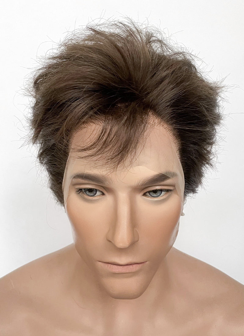 Deadpool & Wolverine Wolverine Brunette Wavy Lace Front Synthetic Men's Wig LF6072