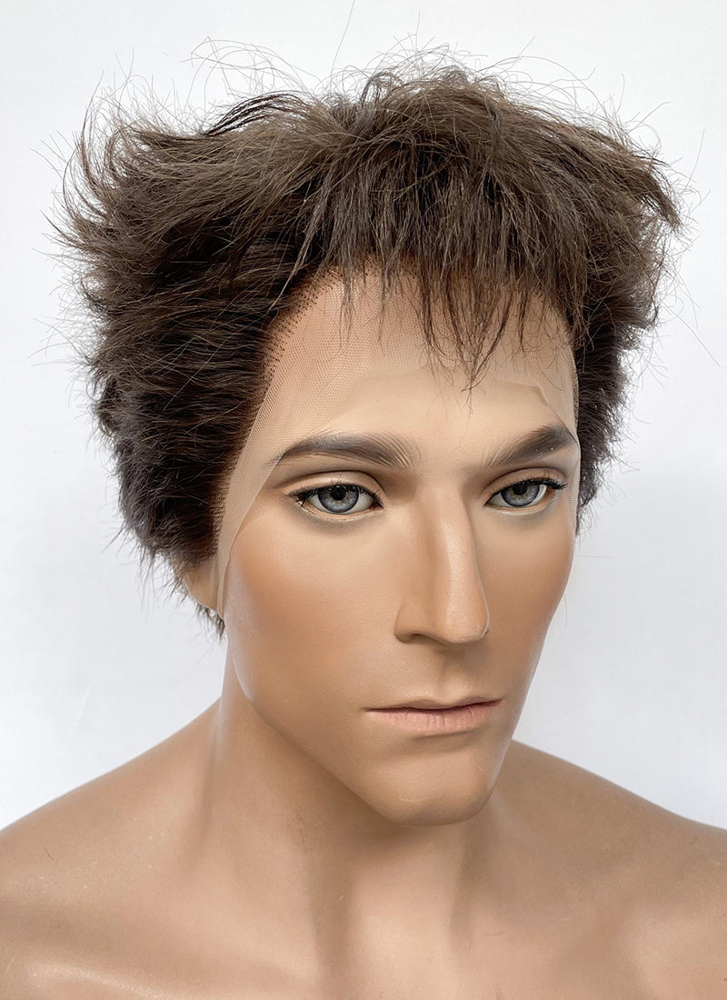Deadpool & Wolverine Wolverine Brunette Wavy Lace Front Synthetic Men's Wig LF6072