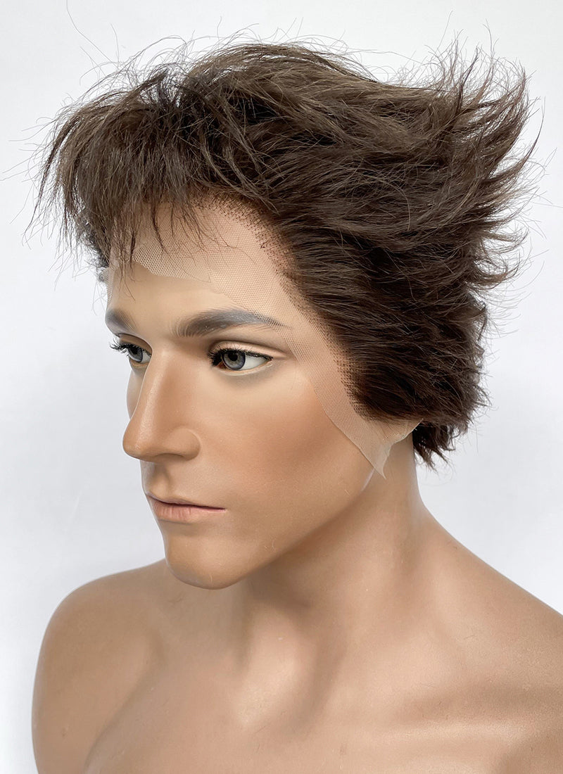 Deadpool & Wolverine Wolverine Brunette Wavy Lace Front Synthetic Men's Wig LF6072