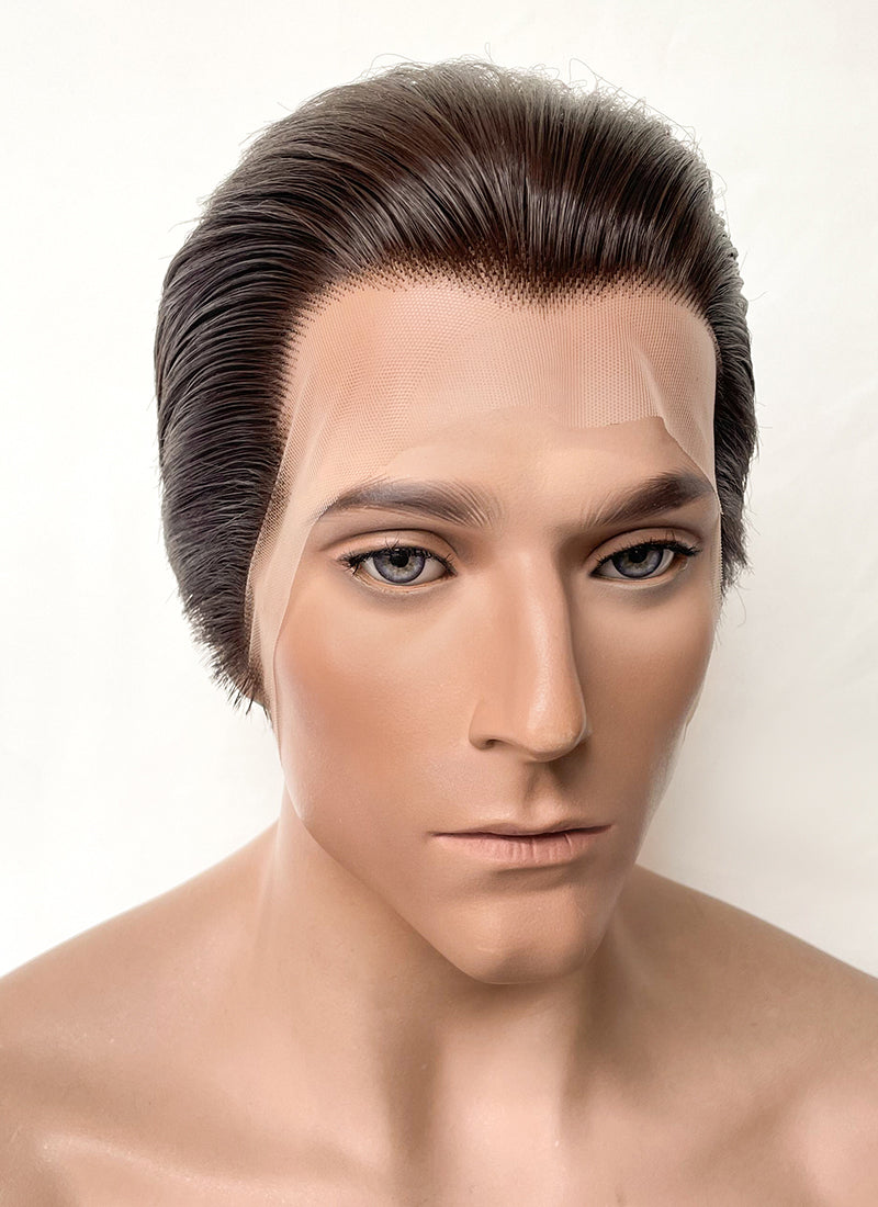The Phantom Of the Opera Erik Brunette Straight Lace Front Synthetic Men's Wig LF6073
