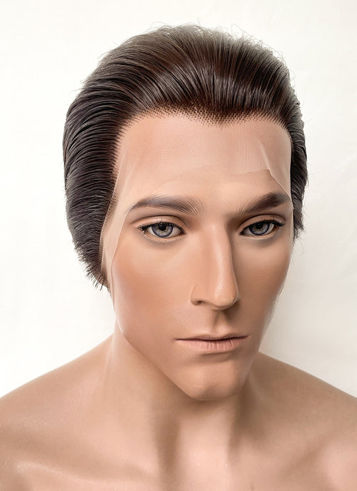 The Phantom Of the Opera Erik Brunette Straight Lace Front Synthetic Men's Wig LF6073