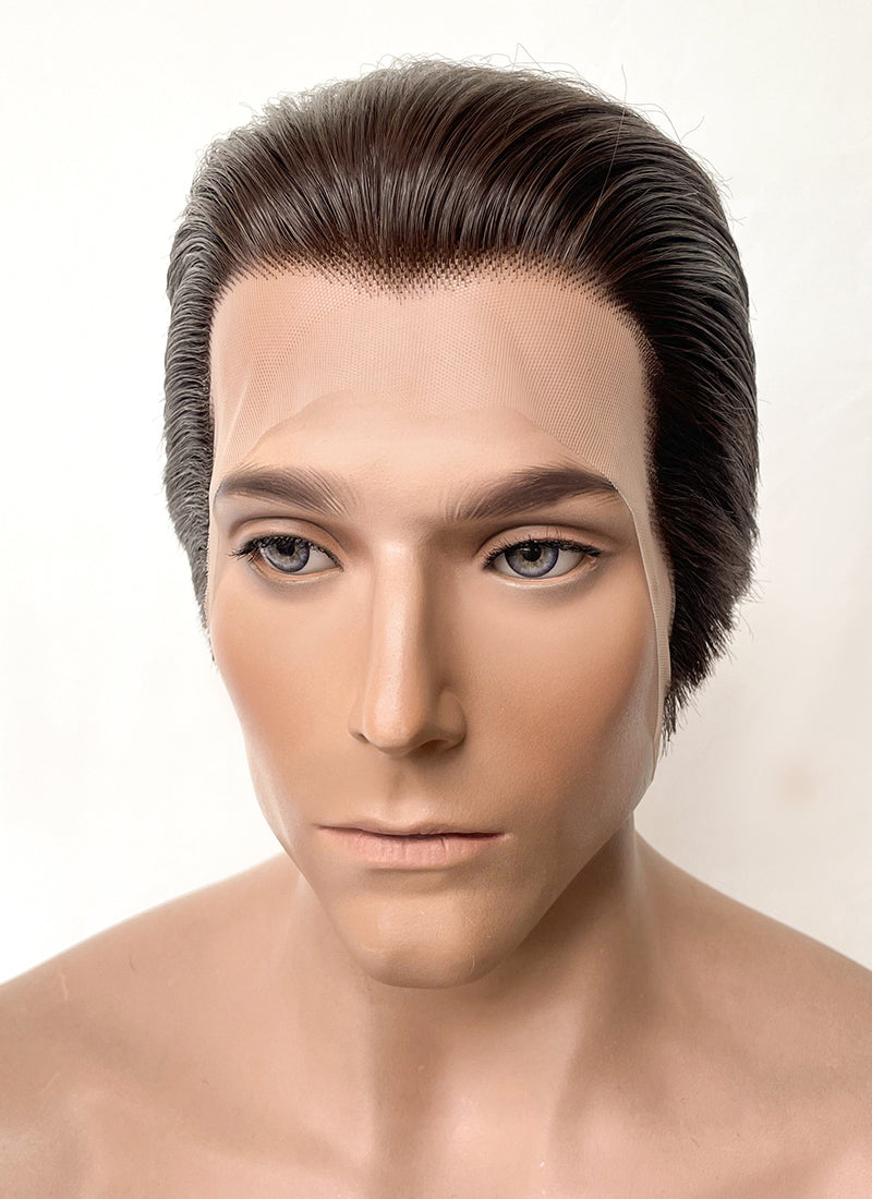 The Phantom Of the Opera Erik Brunette Straight Lace Front Synthetic Men's Wig LF6073
