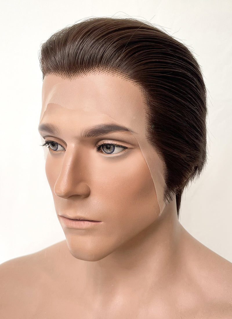 The Phantom Of the Opera Erik Brunette Straight Lace Front Synthetic Men's Wig LF6073
