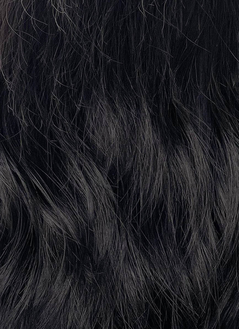 League of Legends LOL Arcane Jayce Talis Natural Black Wavy Lace Front Synthetic Men's Wig LF6106