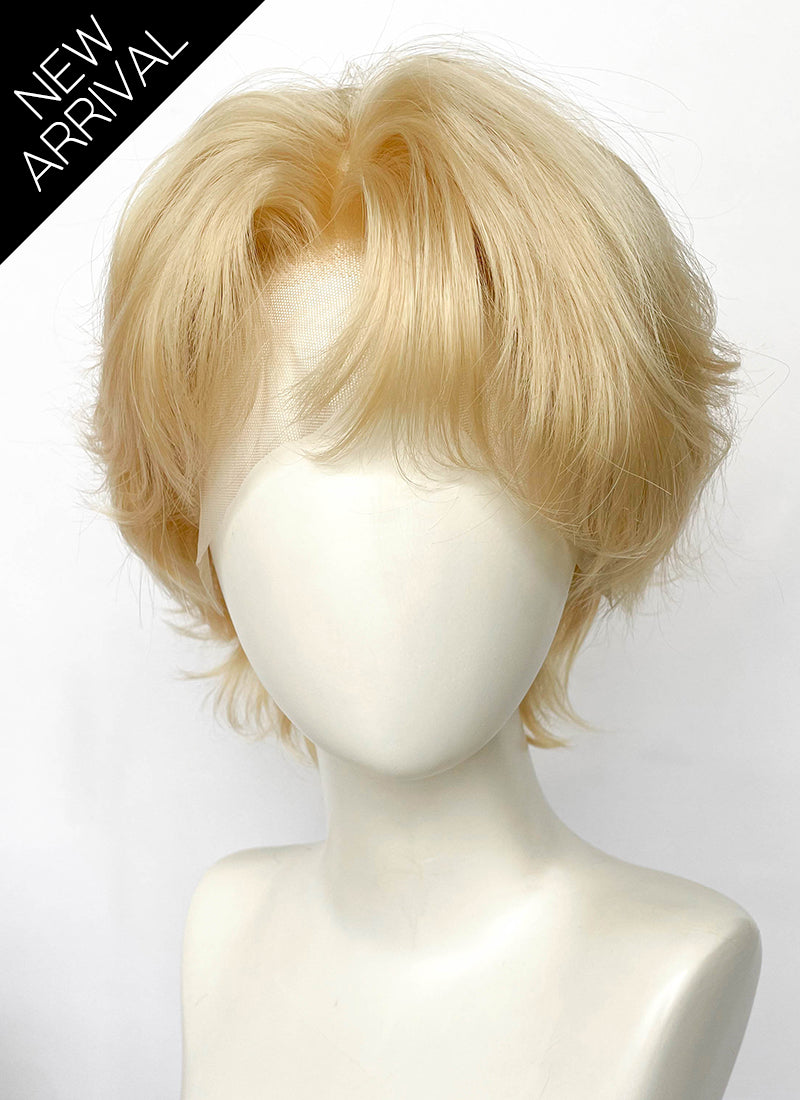 Blonde Wavy Lace Front Synthetic Men's Wig LF6111