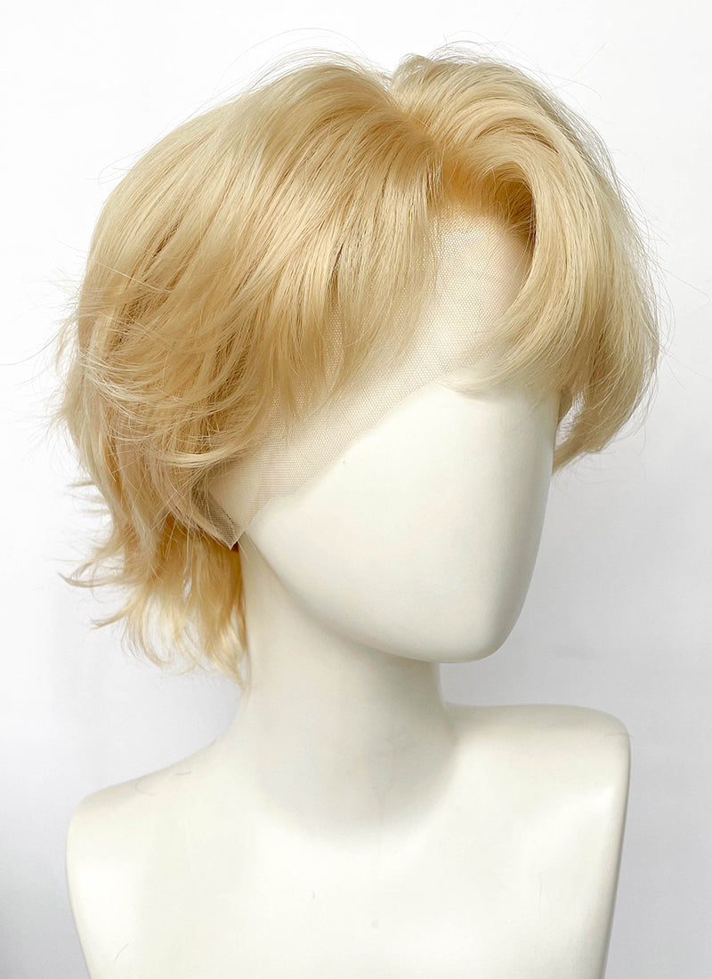 Blonde Wavy Lace Front Synthetic Men's Wig LF6111