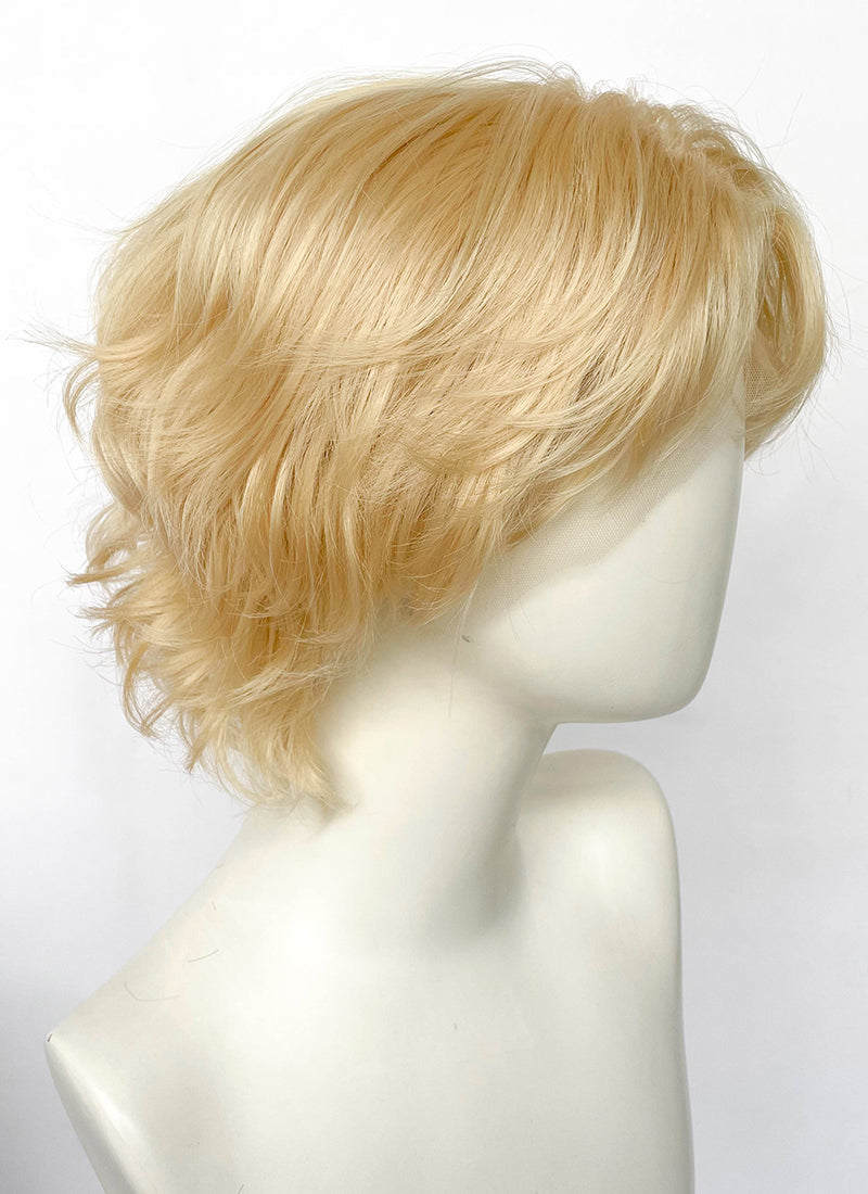 Blonde Wavy Lace Front Synthetic Men's Wig LF6111